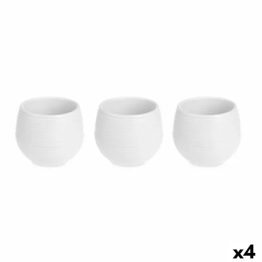 Conjunto de Vasos Branco Plástico 16,5 x 16,5 x 14,5 cm (4 Unidades)