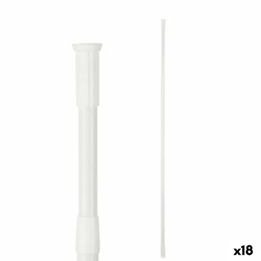 Barra Extensível De Duche Branco Alumínio 200 x 2,2 x 2,2 cm (18 Unidades)