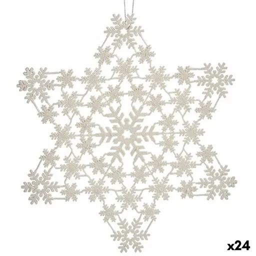 Adorno Natalício Estrela Madrepérola 31,5 x 32 x 0,1 cm (24 Unidades)