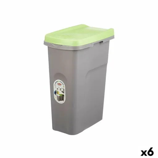 Papeleira Stefanplast Verde Cinzento Plástico 25 L (6 Unidades)