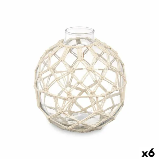 Bola Decorativa Branco Transparente 18 x 20 cm (6 Unidades)