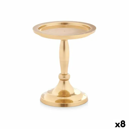 Candelabro Dourado Alumínio 10 x 12 x 10 cm (8 Unidades)