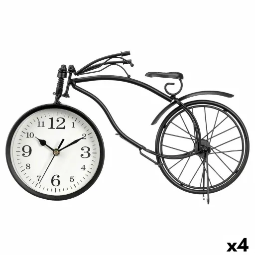 Tafelklok Bicicleta Preto Metal 36 x 22 x 7 cm (4 Unidades)