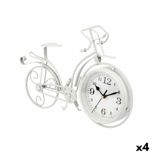 Tafelklok Bicicleta Branco Metal 33 x 22,5 x 4,2 cm (4 Unidades)