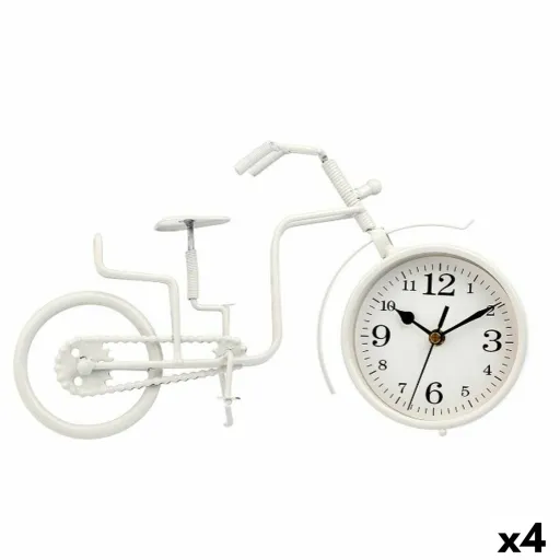 Tafelklok Bicicleta Branco Metal 33 x 21 x 4 cm (4 Unidades)