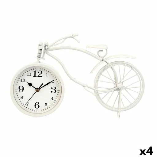 Tafelklok Bicicleta Branco Metal 36 x 22 x 7 cm (4 Unidades)