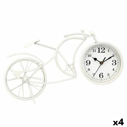 Tafelklok Bicicleta Branco Metal 40 x 19,5 x 7 cm (4 Unidades)