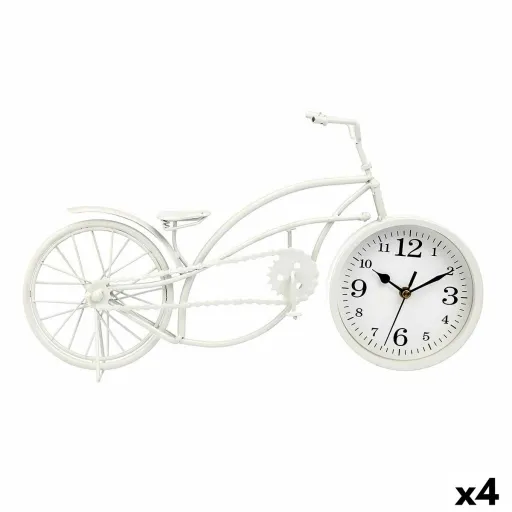 Tafelklok Bicicleta Branco Metal 42 x 24 x 10 cm (4 Unidades)