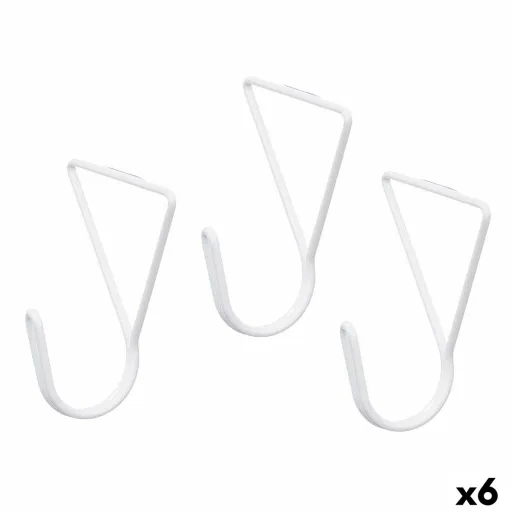 Cabides Branco Metal Triangular Conjunto 3 Peças (6 Unidades)