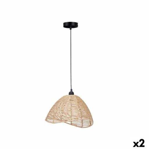 Candeeiro de Teto Natural Rotim 60 W Cónica 220 -240 V 34 x 20 x 30 cm (2 Unidades)