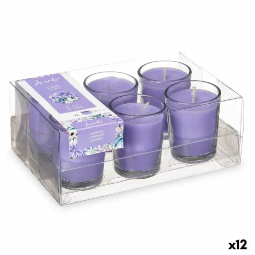 Conjunto de Velas Perfumadas 16 x 6,5 x 11 cm (12 Unidades) Copo Lavanda