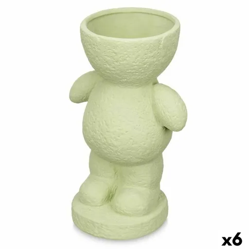 Figura Decorativa Verde 16 x 25 x 12 cm Vaso (6 Unidades)