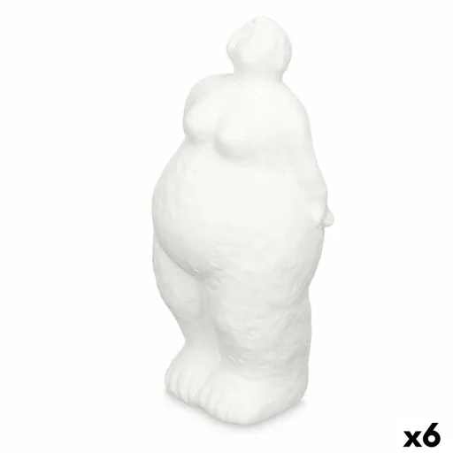 Figura Decorativa Branco Dolomite 14 x 34 x 12 cm (6 Unidades) Mulher De pé