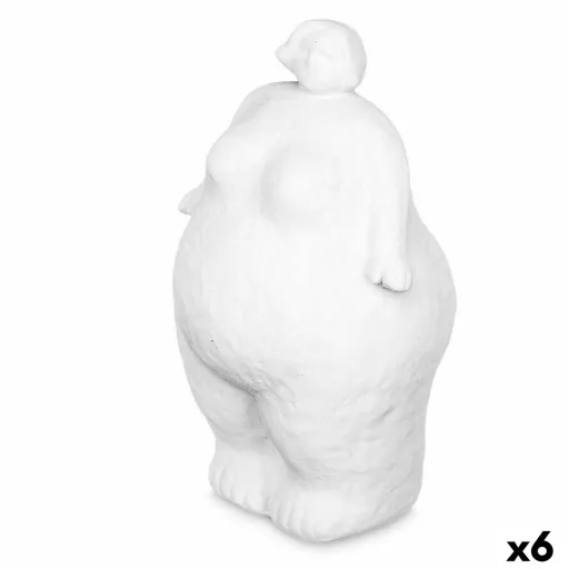 Figura Decorativa Branco Dolomite 14 x 25 x 11 cm (6 Unidades) Mulher De pé