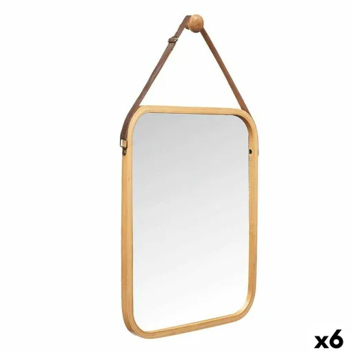 Hangende Spiegel B6605 Natural Retangular 34 x 41,5 x 1,5 cm (6 Unidades)