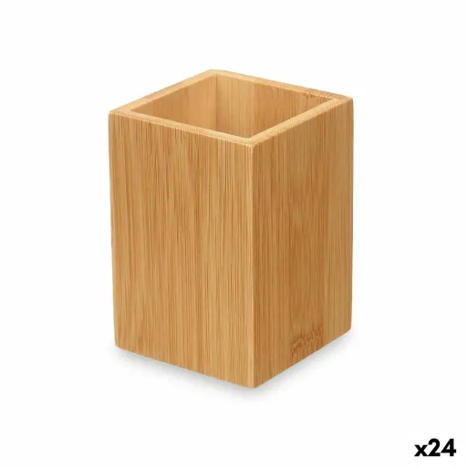 Suporte para a Escova de Dentes Natural Bambu Plástico 6,8 x 9,7 x 6,8 cm (24 Unidades)