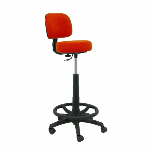 Banco Ergonómico P&C LB305RN Com Rodas Laranja Laranja Escuro 117 cm