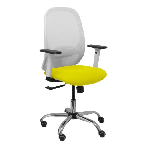 Cadeira de Escritório P&C 354CRRP Amarelo Branco