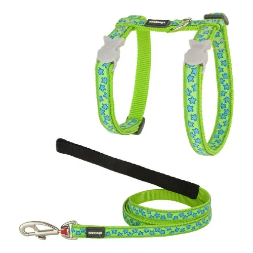 Arnês para Gato Red Dingo Style Turquesa Estrela Correia