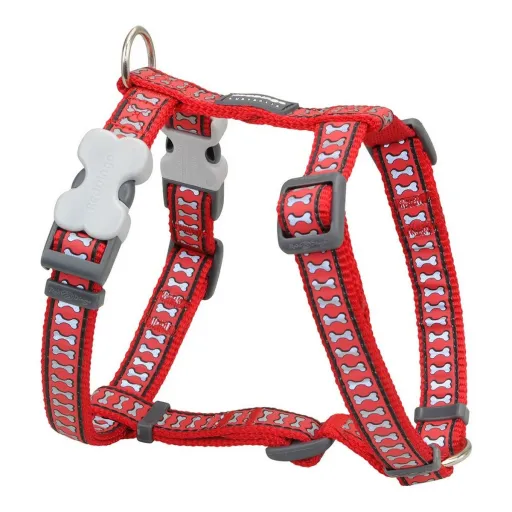 Arnês para Cães Red Dingo Osso Refletor 25-39 cm Vermelho