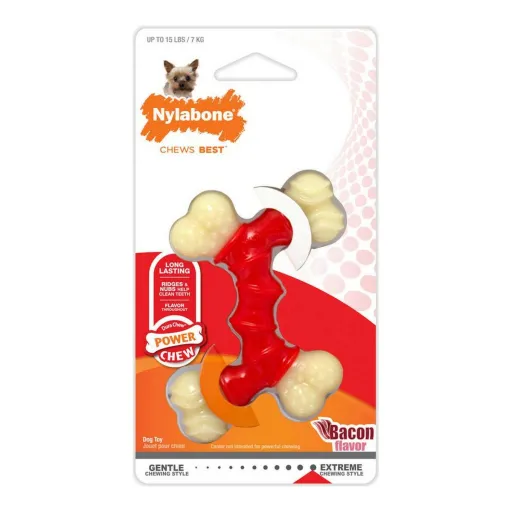 Mordedor para Cão Nylabone Extreme Chew Duplo Bacon Tamanho M Nylon Termoplástico