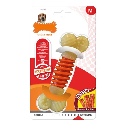 Mordedor para Cão Nylabone Extreme Chew Pro Action Bacon Tamanho M Nylon