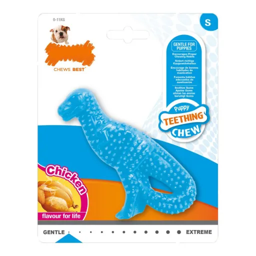 Mordedor para Cão Nylabone Dinossauro Frango Nylon Cachorros