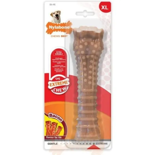 Mordedor para Cão Nylabone Dura Chew Bacon Tamanho XL Nylon