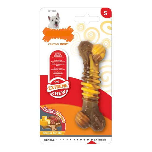 Mordedor para Cão Nylabone Extreme Chew Carne Texturado Queijo Natural Tamanho XL Nylon