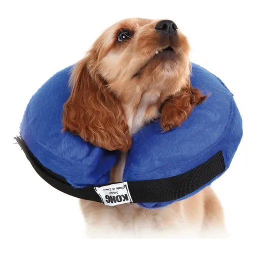 Colar de Recuperação para Cães KVP Kong Cloud Azul Insuflável (15-25 cm)