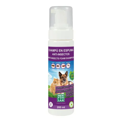 Champô para Animais de Estimação Menforsan Espuma Repelente de Insetos 200 ml