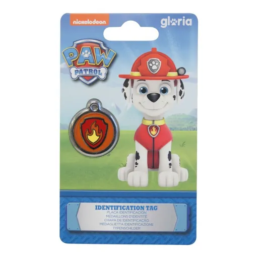 Placa Identificativa para Colar The Paw Patrol Marshall Tamanho M