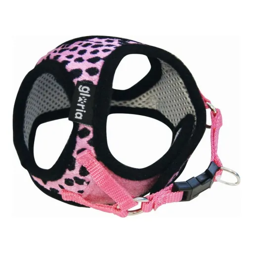 Arnês para Cães Gloria Leopardo M 27-35 cm Cor de Rosa