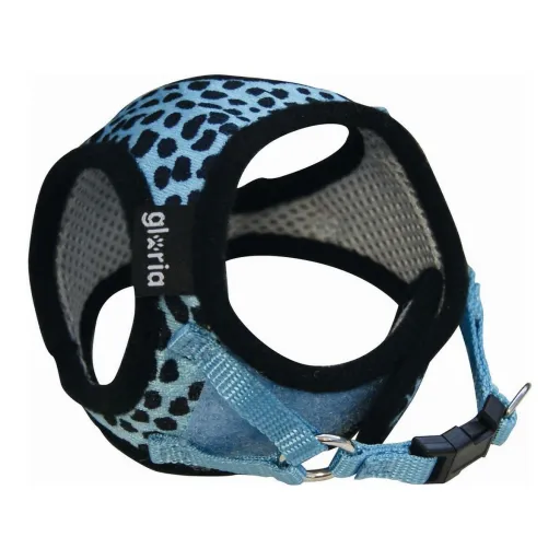 Arnês para Cães Gloria Leopardo 21-29 cm Azul Tamanho S