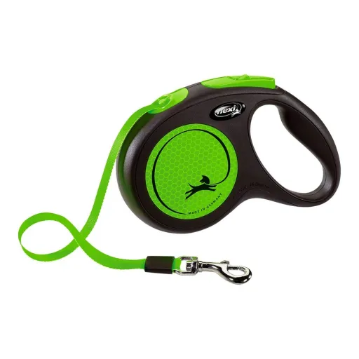 Trela para Cães Flexi NEW NEON 5 m Tamanho M Verde