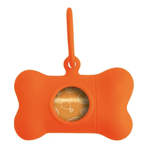 Dispensador de Sacos para Cães United Pets Bon Ton Neon Cão Laranja (8 x 4,2 x 5 cm)