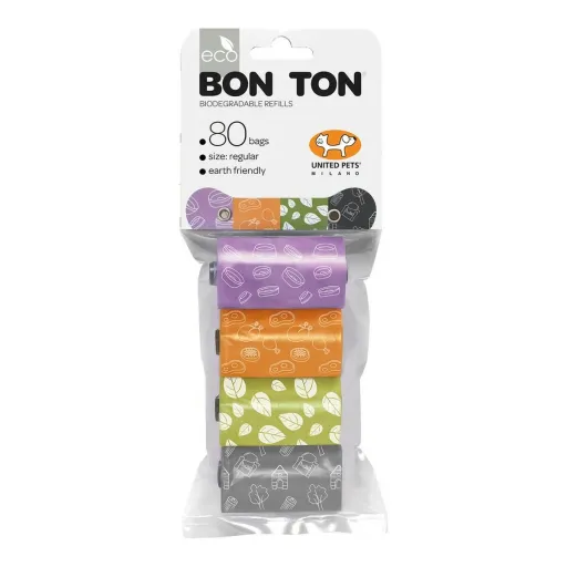 Sacos Higiénicos United Pets Bon Ton Regular Cão Cores Sortidas (4 x 20 Uds)