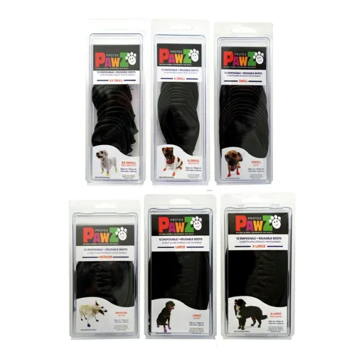 Botas Pawz Cão 12 Unidades Preto Tamanho S