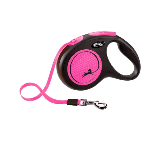 Trela para Cães Flexi Flexi 5 m Cor de Rosa M