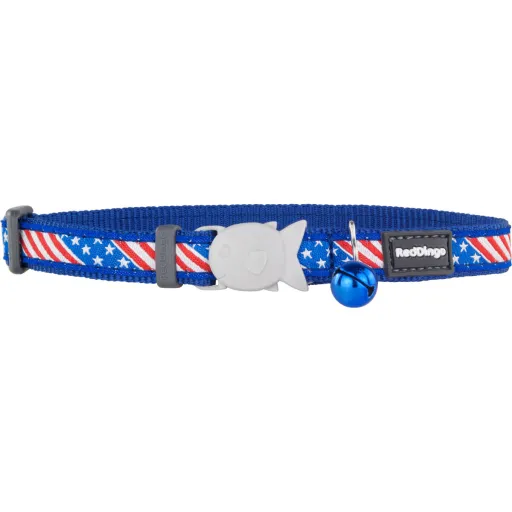 Coleira para Gato Red Dingo US Flag 20-32 cm Azul