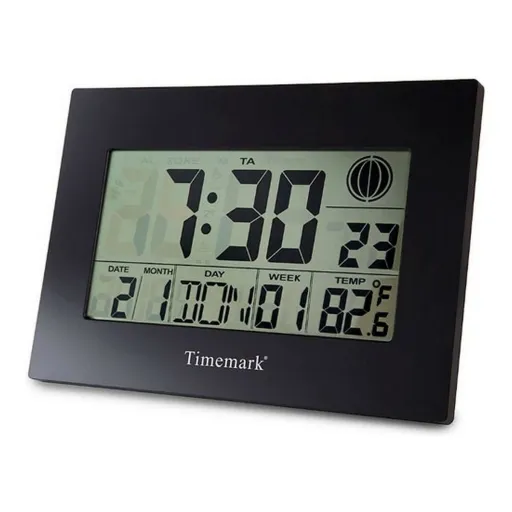 Relógio de Parede com Termómetro Timemark Preto (24 x 17 x 2 cm)