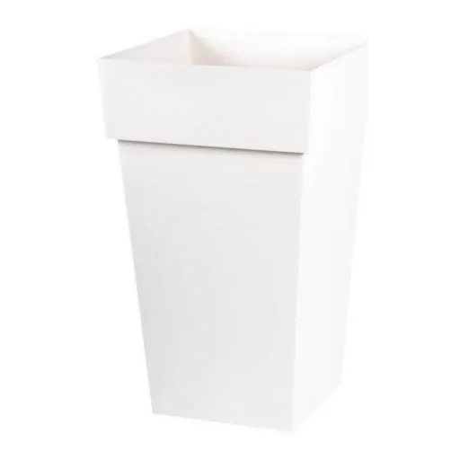 Vaso EDA Tuscan Quadrado Branco Polipropileno (39 x 39 x 65 cm)