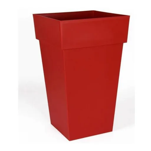 Vaso EDA Tuscan Quadrado Vermelho Polipropileno (39 x 39 x 65 cm)