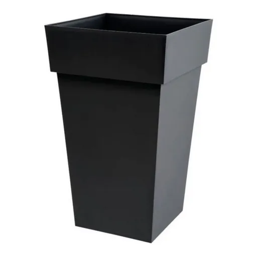 Vaso EDA Tuscan Cinzento Antracite Cinzento Escuro Polipropileno Quadrado 39 x 39 x 65 cm