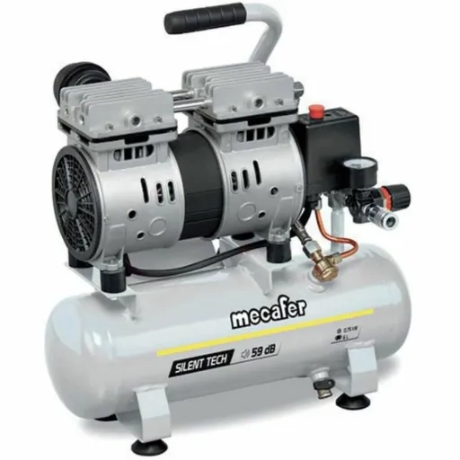 Compressor de Ar MECAFER 425523 Horizontal Silencioso 8 Bar 24 L