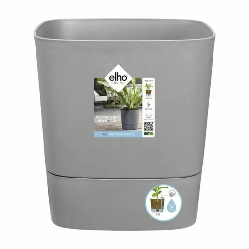 Plantador Elho Greensense Aqua Care 29,5 x 29,5 x 30,2 cm Cinzento