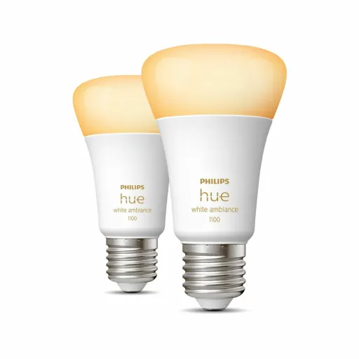 Lâmpada Inteligente Philips Pack de 2 E27 Branco F E27 (2200K) (6500 K)