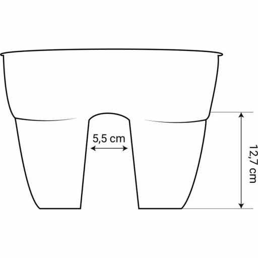 Vaso EDA Vermelho Plástico Oval Moderno