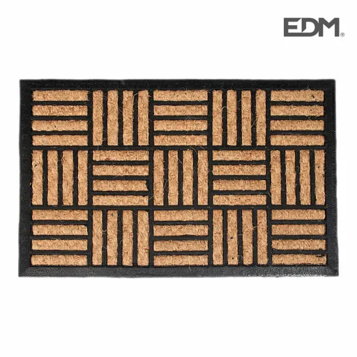 Tapete EDM 74761 Castanho Preto 2/8-Negro Azulado 60 x 40 cm 40 x 60 cm Borracha Natural Retangular