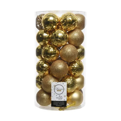 Bolas de Natal Decoris Ouro Dourado 37 Peças